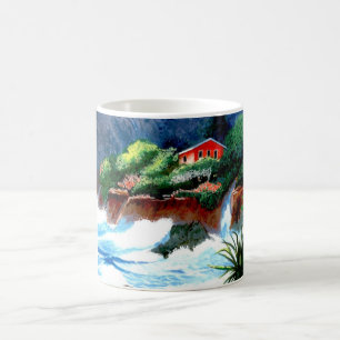 Dramatic Island Paradise Café Mug