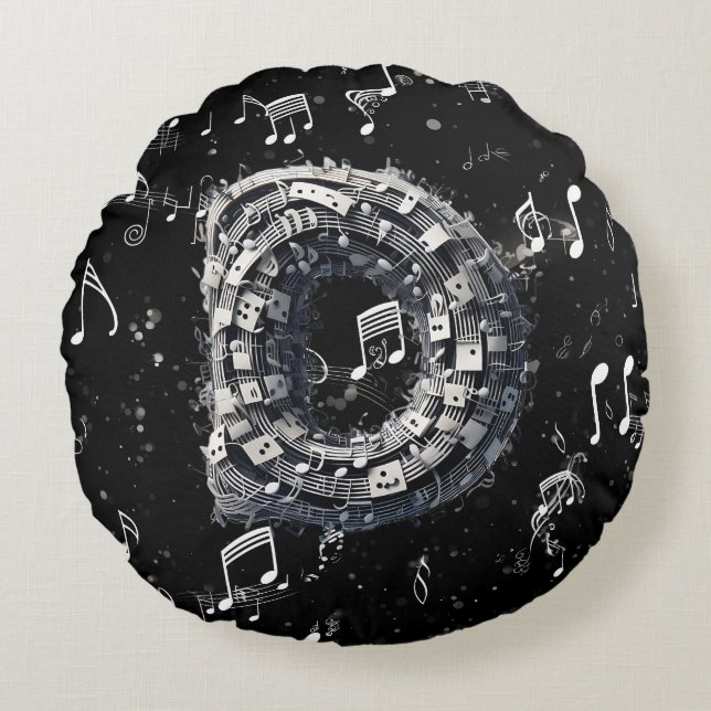 Dramatique Black Musical Papa Coussin rond de coto (Devant)