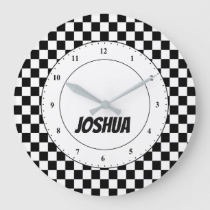 Drapeau à damier noir et blanc Grande Horloge