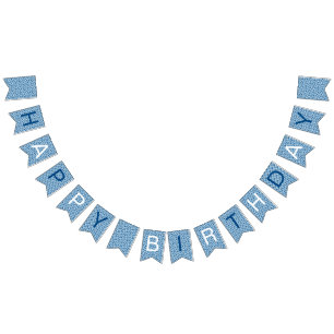 Drapeau à soute blanc et bleu Motif