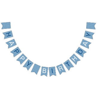 Drapeau à soute blanc et bleu Motif