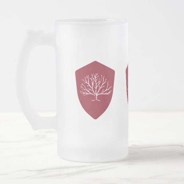 Drapeau Alban - Mug de verre givrée (Gauche)
