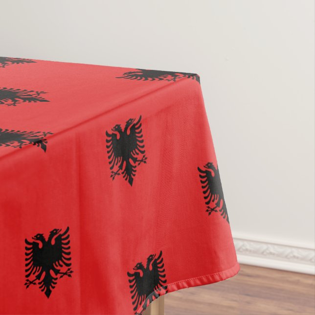 Drapeau albanais et nappe à manger albanaise/décor (In Situ)