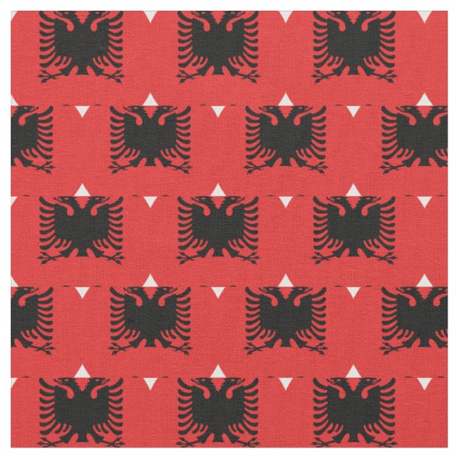 Drapeau albanais et tissu tendance albanais (Fermer)