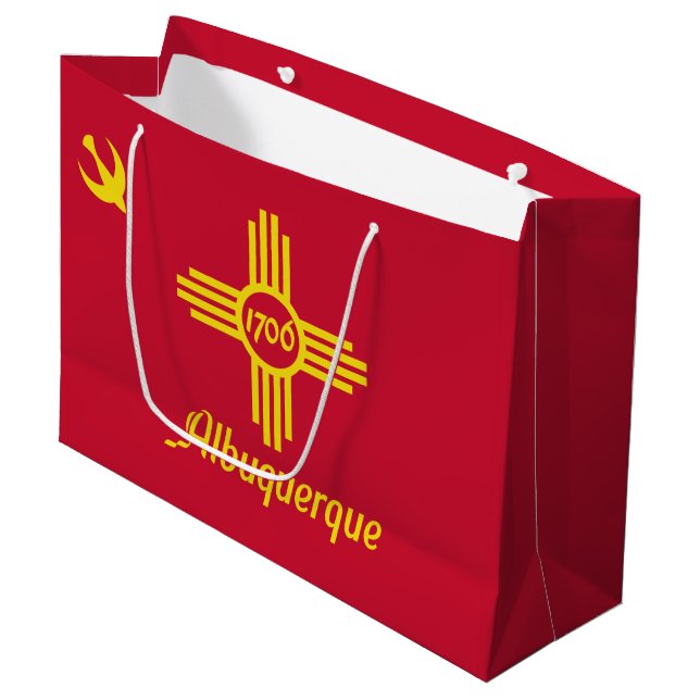 Drapeau Albuquerque, Nouveau-Mexique Grand sac cad (Devant Angle)