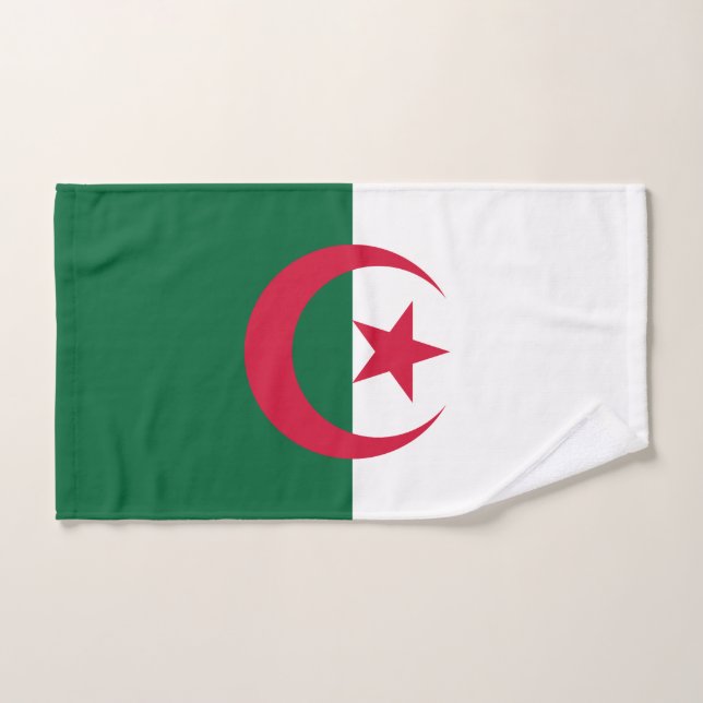 Drapeau algérien patriotique (Serviette à main)