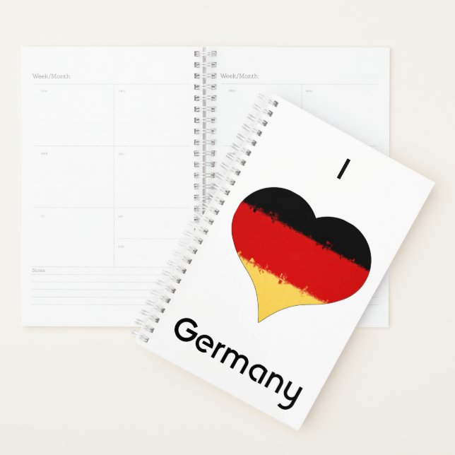 Drapeau allemand I Heart Allemagne (Devant avec enveloppe)