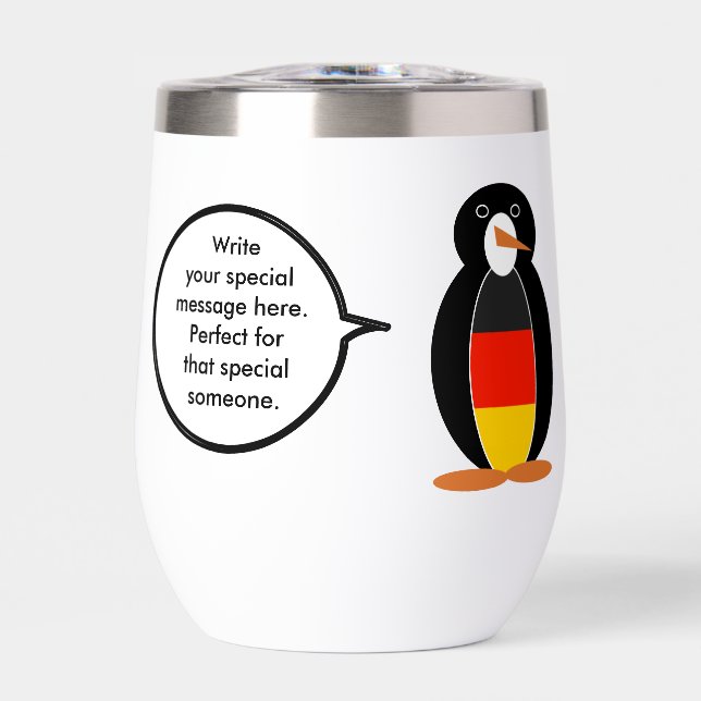 Drapeau allemand Ms Penguin personnalisé parlant (Avant)