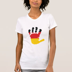 Drapeau allemand sur un T-shirt pour femme à main