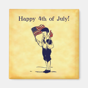 Drapeau américain 4 juillet personnalisé et aimant