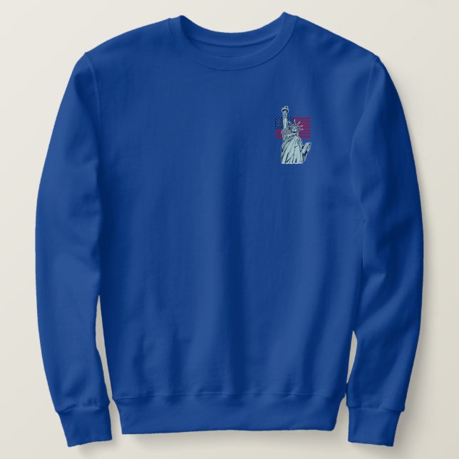 Drapeau américain avec Lady Liberty Sweatshirt (Design devant)