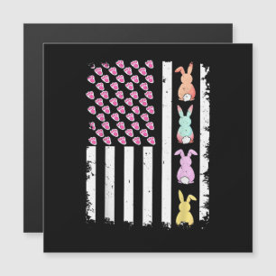 Drapeau américain avec lapin pour le jour de Pâque