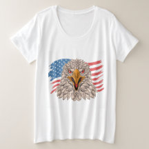 Drapeau américain avec T-shirt Aigle