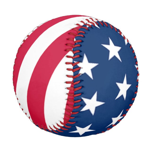 Drapeau Américain Balle de Baseball (Angle)