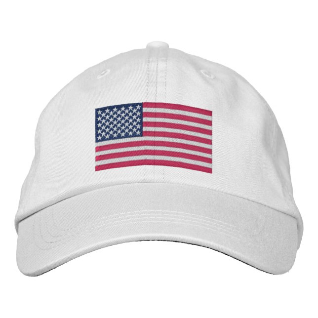 Drapeau américain casquette brodé (Devant)