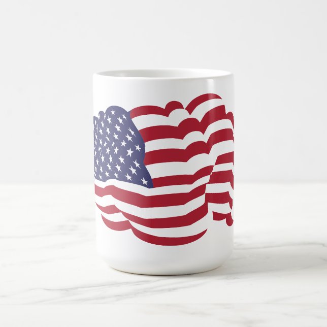 Drapeau américain Cloud Coffee Mug (Centre)