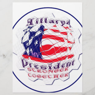 Drapeau américain coloré Couleurs Hillary pour pré