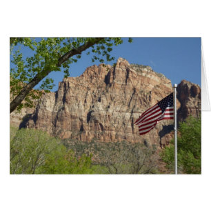 Drapeau américain dans le parc national de Zion I