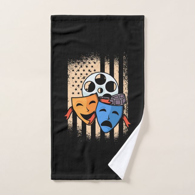 Drapeau américain de l'acteur de théâtre (Serviette à main)