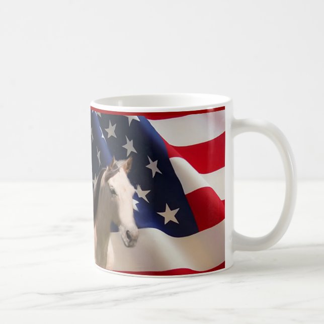 Drapeau américain de tasse de cheval (Droite)