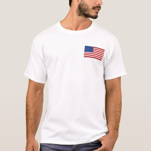 Drapeau américain et carte T-shirt