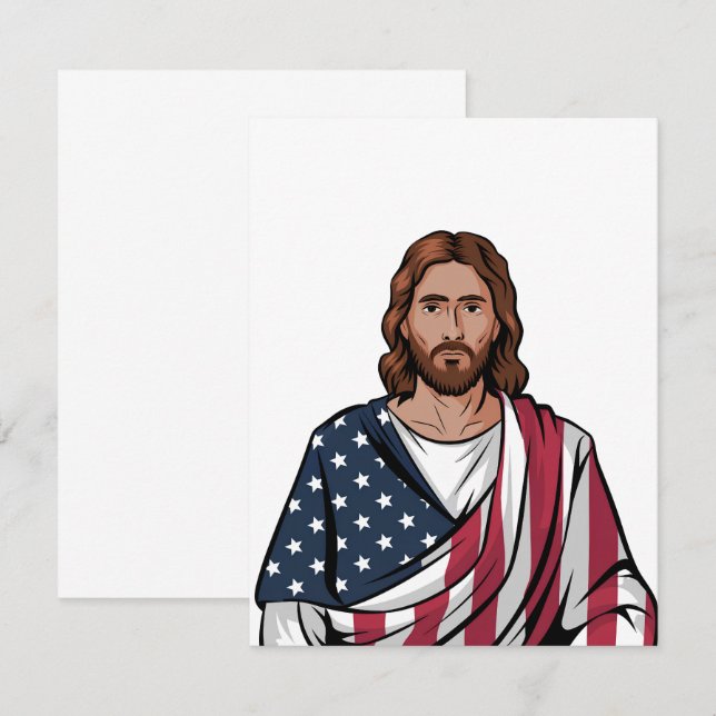 Drapeau américain et Jésus (Devant / Derrière)