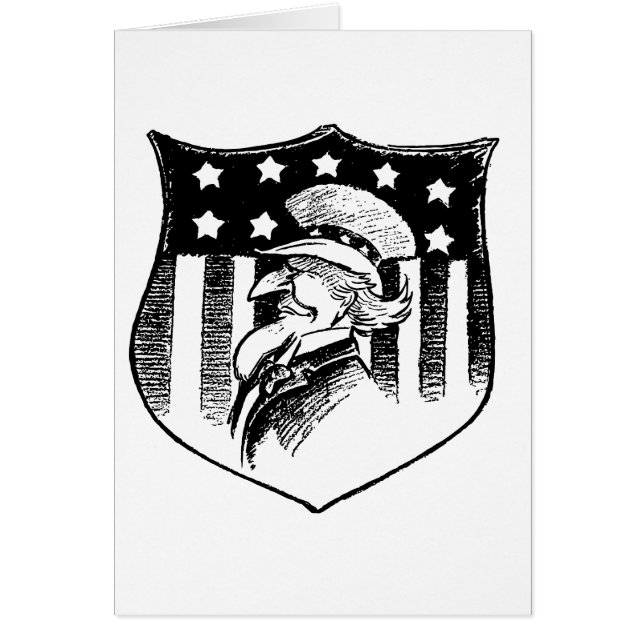 Drapeau américain et oncle Sam patriotique vintage (Devant)