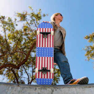 Drapeau américain étoiles rayures skateboard patri