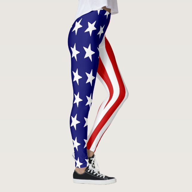 Drapeau américain féminin, Leggings patriotiques (Droite)