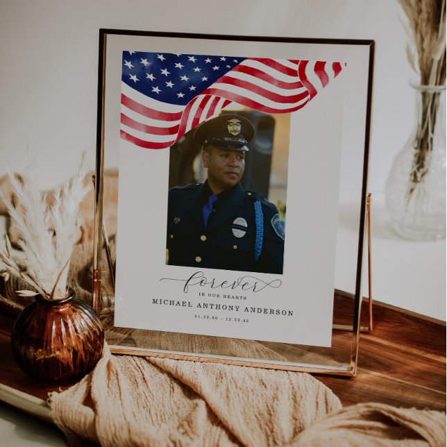 Drapeau américain - Funérailles - À jamais dans no (Créateur téléchargé)