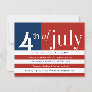 Drapeau américain Invitation du 4 juillet