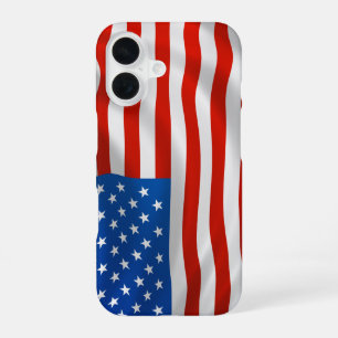Drapeau américain iPhone 16 Coque avec fierté