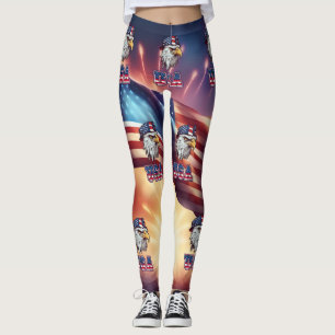 Drapeau américain Leggings tout-sur-impression