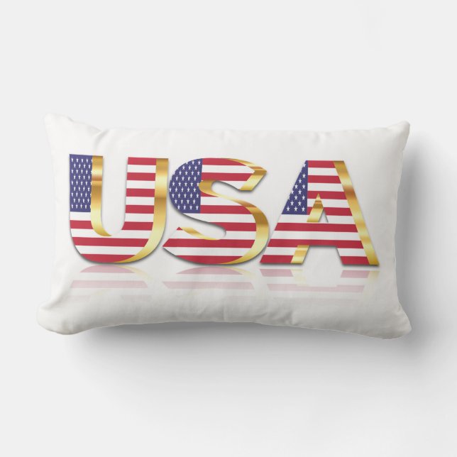 Drapeau américain Lumbar Coussin USA (Recto)