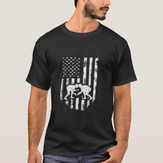 Drapeau américain lutte TShirt lutte désorganisée