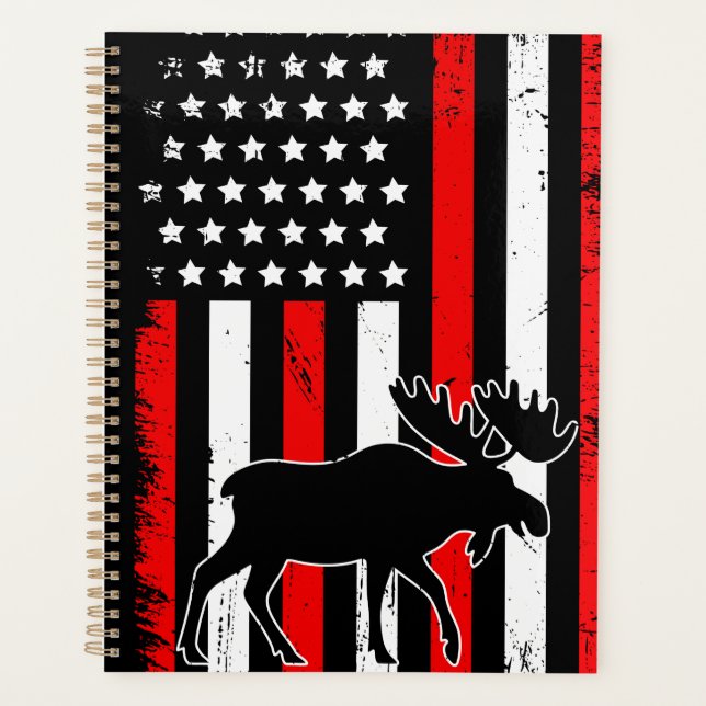 Drapeau américain Moose (Devant)