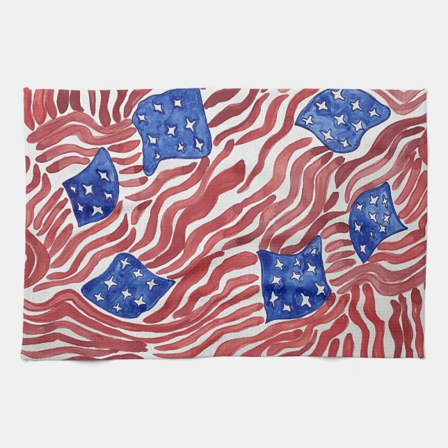 Drapeau américain patriotique Americana Serviette  (Horizontal)