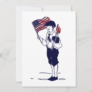 Drapeau américain patriotique et feu d'artifice ga