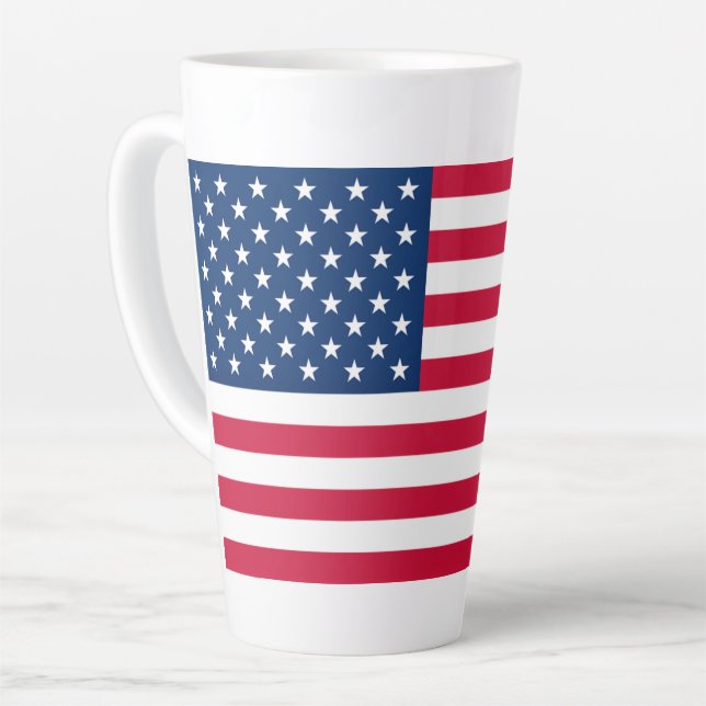 Drapeau américain patriotique latte Mug (Angle gauche)