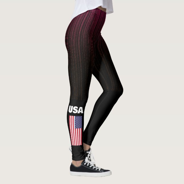 Drapeau américain patriotique Leggings (Droite)