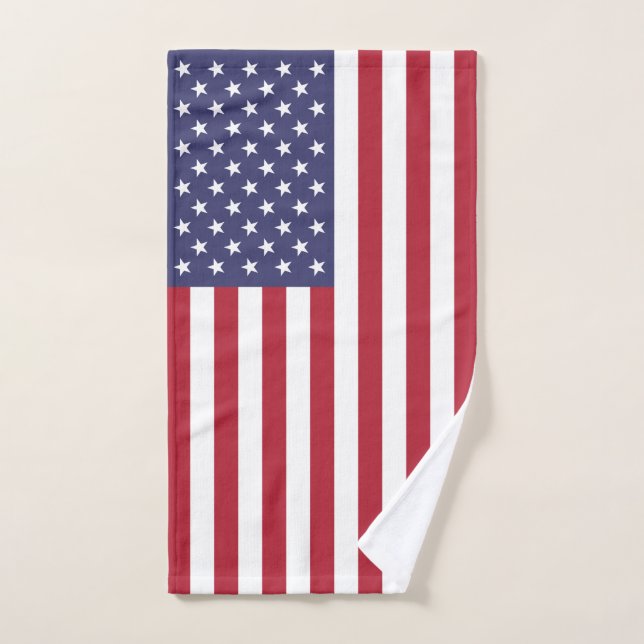 Drapeau américain Patriotique pour l'indépendance (Serviette à main)
