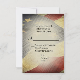 Drapeau américain patriotique RSVP avec choix de m