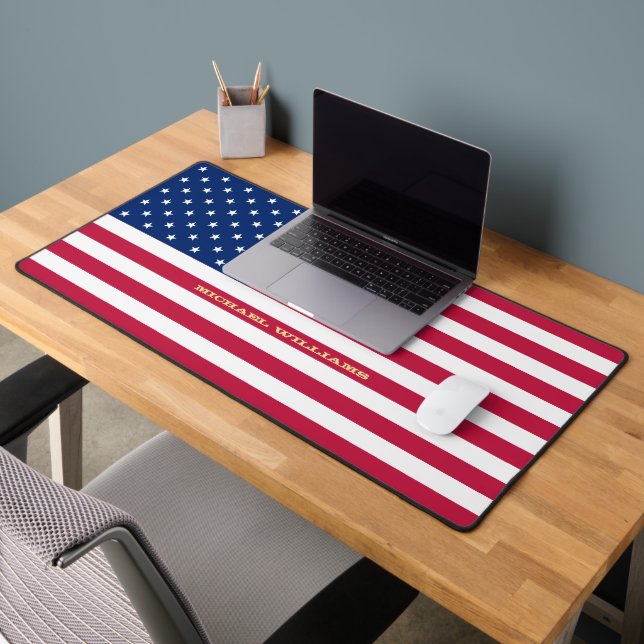 Drapeau américain Personnalisé Monogramme Patrioti (Bureau 2)