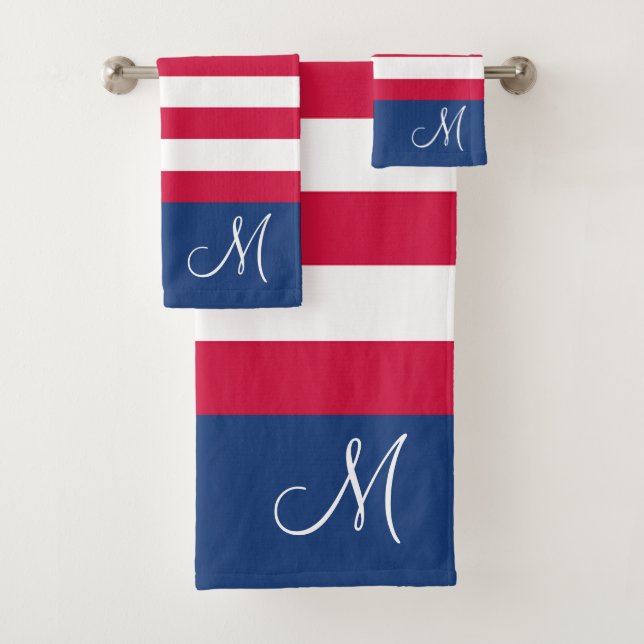 Drapeau américain personnalisé rouge blanc et bleu (En situation)