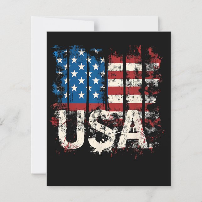 Drapeau américain rétro 4 juillet (Devant)
