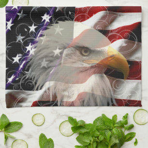 Drapeau américain serviette de cuisine