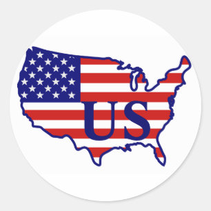Drapeau américain Sticker US 2