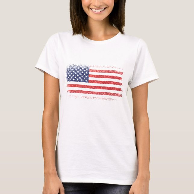 Drapeau américain T-shirt femme (Devant)