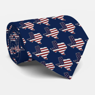 Drapeau américain Texas contour cravate