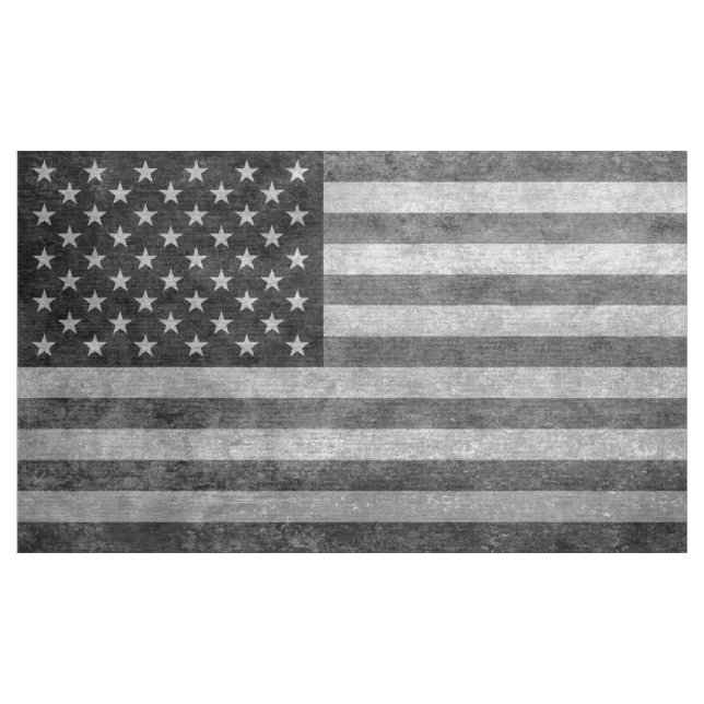 Drapeau américain tissu dénaturé noir et blanc (Yard)